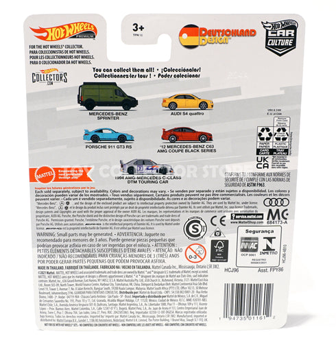Hot Wheels Deutschland Design Mercedes Benz Sprinter Van in Green Diecast